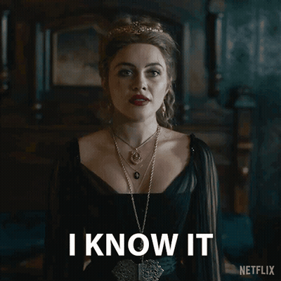 Woman In Black Dress Says I Know It GIF
