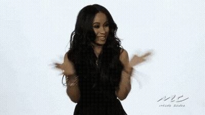 Woman In Black Dress Smiling GIF