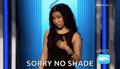 Woman In Black Dress Sorry No Shade GIF