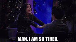 Woman In Black Dress Stretching So Tired GIF