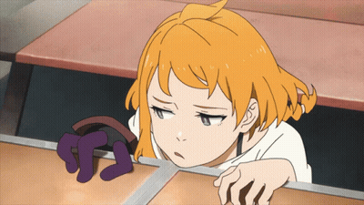 Woman In Black Dress With Bru On Face GIF