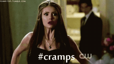 Woman In Black Dress With #Cramps GIF