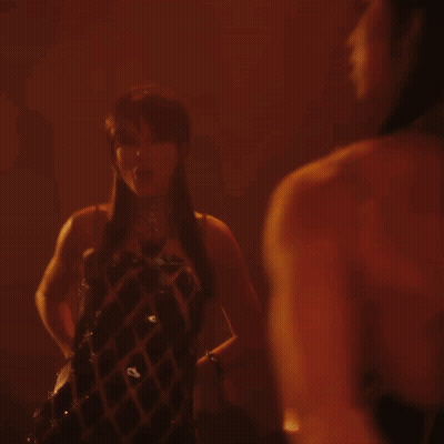 Woman In Black Dress With Crown Dancing GIF