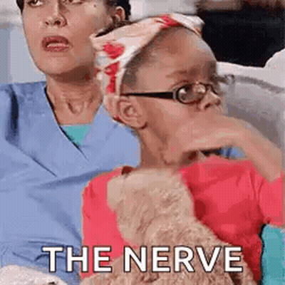 Woman In Black Dress With Nerve GIF