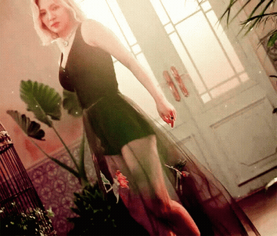 Woman In Black Dress GIF