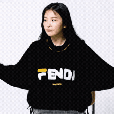 Woman In Black Fendi Sweater GIF