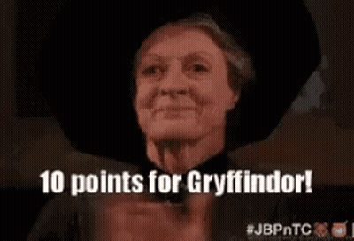 Woman In Black Hat Applauding 10 Points For Gryffindor GIF