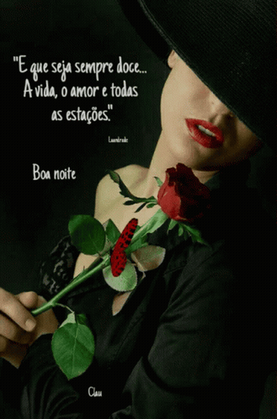 Woman In Black Hat Holding Rose And Butterfly GIF