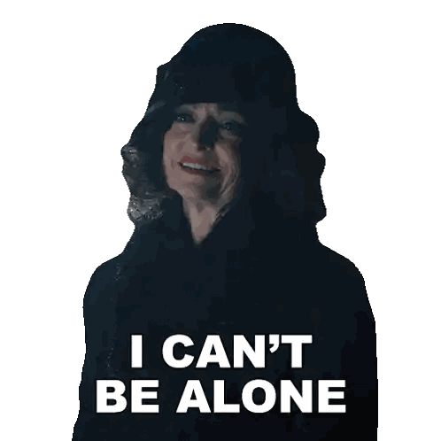 Woman In Black Hat Says I Can't Be Alone Sticker