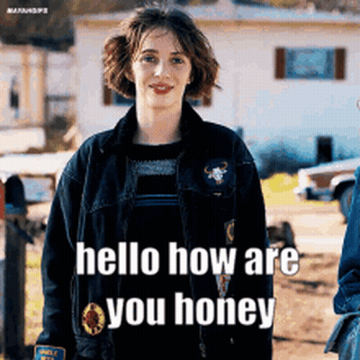 Woman In Black Jacket Saying Hello How Are You Honey GIF