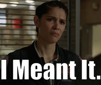 Woman In Black Jacket Saying I Meant It GIF