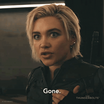 Woman In Black Jacket Says Gone Thunderbolts GIF