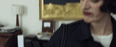 Woman In Black Jacket Standing GIF