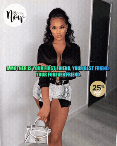 Woman In Black Shirt And Shorts Holding White Purse GIF