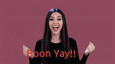 Woman In Black Shirt Dancing Boon Yay GIF