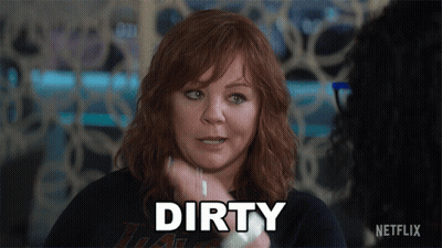 Woman In Black Shirt Dirty GIF
