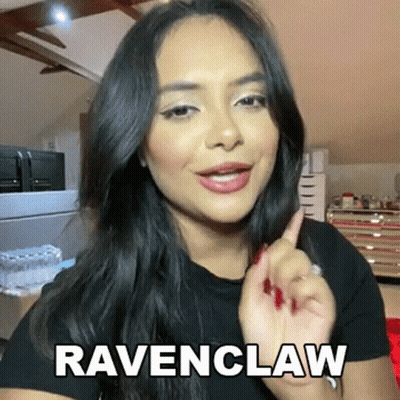 Woman In Black Shirt Saying Ravenclaw GIF