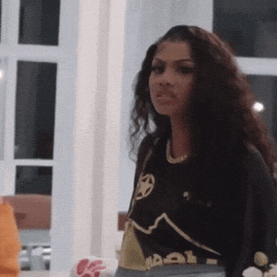 Woman In Black Shirt Saying Reebok GIF