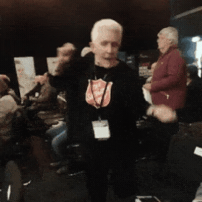 Woman In Black Shirt Saying Salvation GIF