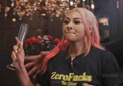 Woman In Black Shirt Saying Zero Kicks GIF