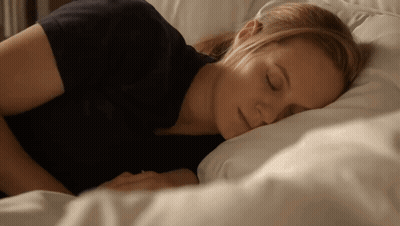 Woman In Black Shirt Sleeping GIF
