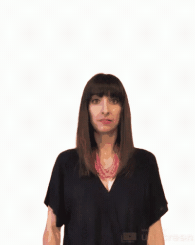 Woman In Black Shirt Waving GIF