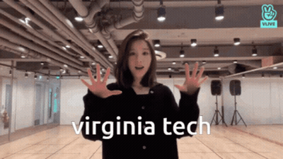 Woman In Black Sweater At Virginia Tech GIF