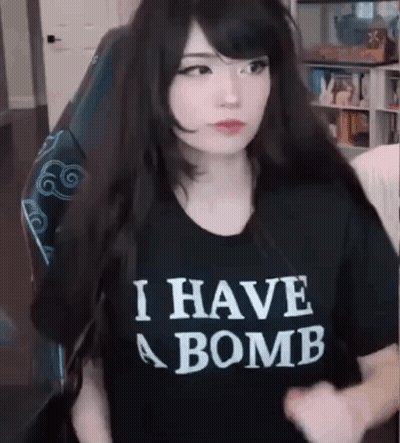 Woman In Black T-Shirt I Have A Bomb GIF
