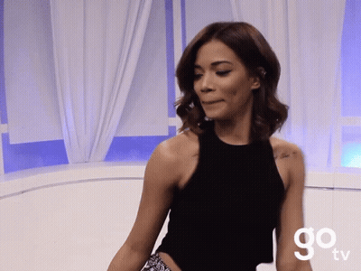 Woman In Black Tank Top At Go TV Sign GIF