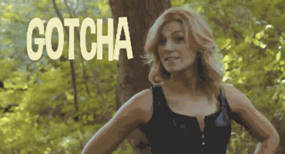 Woman In Black Tank Top In Woods Gotcha GIF
