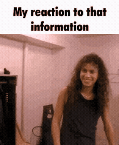 Woman In Black Tank Top My Reaction To That Information GIF