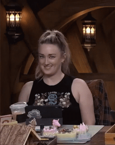 Woman In Black Tank Top With Snake Smiling GIF