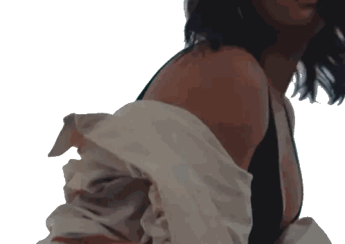 Woman In Black Top And White Shirt Arms Outstretched Sticker
