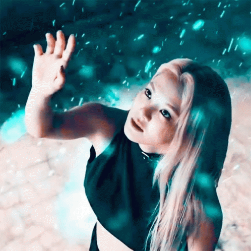 Woman In Black Top Reaching Out GIF