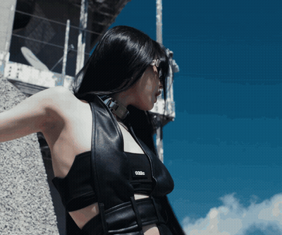 Woman In Black Top Saying 032C GIF