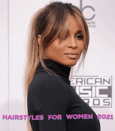 Woman In Black Turtleneck Ponytail Hairstyles For Women 2021 GIF