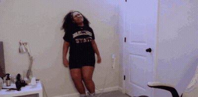 Woman In Black Washington State Shirt GIF