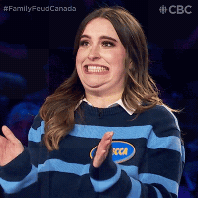 Woman In Blue And Black Striped Sweater GIF