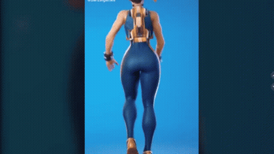 Woman In Blue And Gold Outfit Running With Sparkles GIF