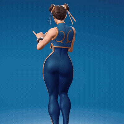Woman In Blue And Gold Outfit With Letter S GIF