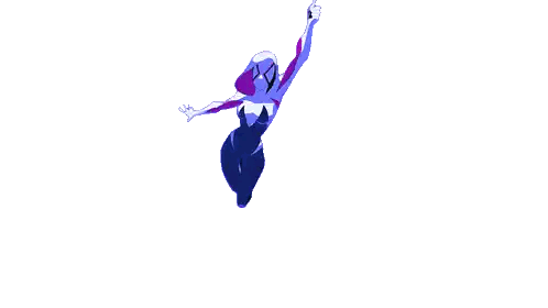 Woman In Blue And Purple Outfit Sticker