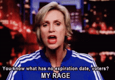 Woman In Blue And White Adidas Shirt Says My Rage GIF