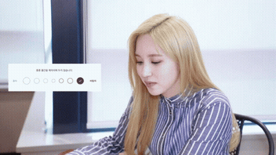 Woman In Blue And White Striped Shirt GIF