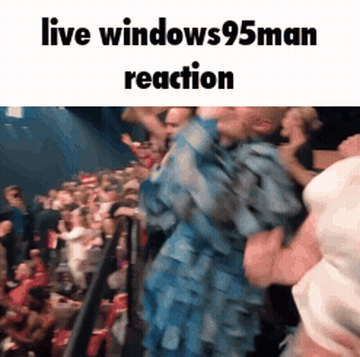 Woman In Blue Dress Dancing Live Windows95man Reaction GIF