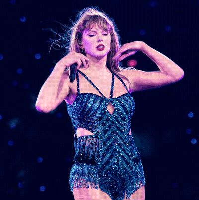 Woman In Blue Dress Holding Microphone GIF