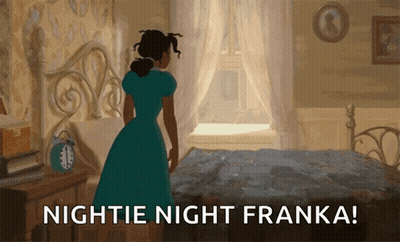 Woman in Blue Dress Nightie Night Franka