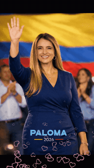 Woman In Blue Dress Saying Paloma GIF