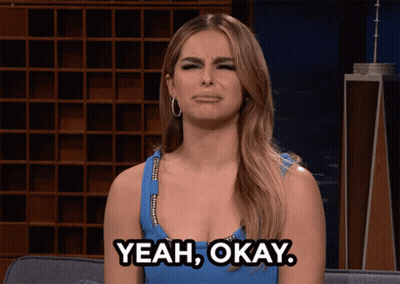 Woman In Blue Dress Saying Yeah Okay GIF