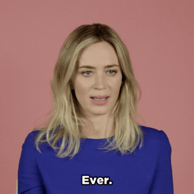 Woman In Blue Dress Says Ever GIF
