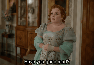 Woman In Blue Dress Singing Have You Gone Mad GIF